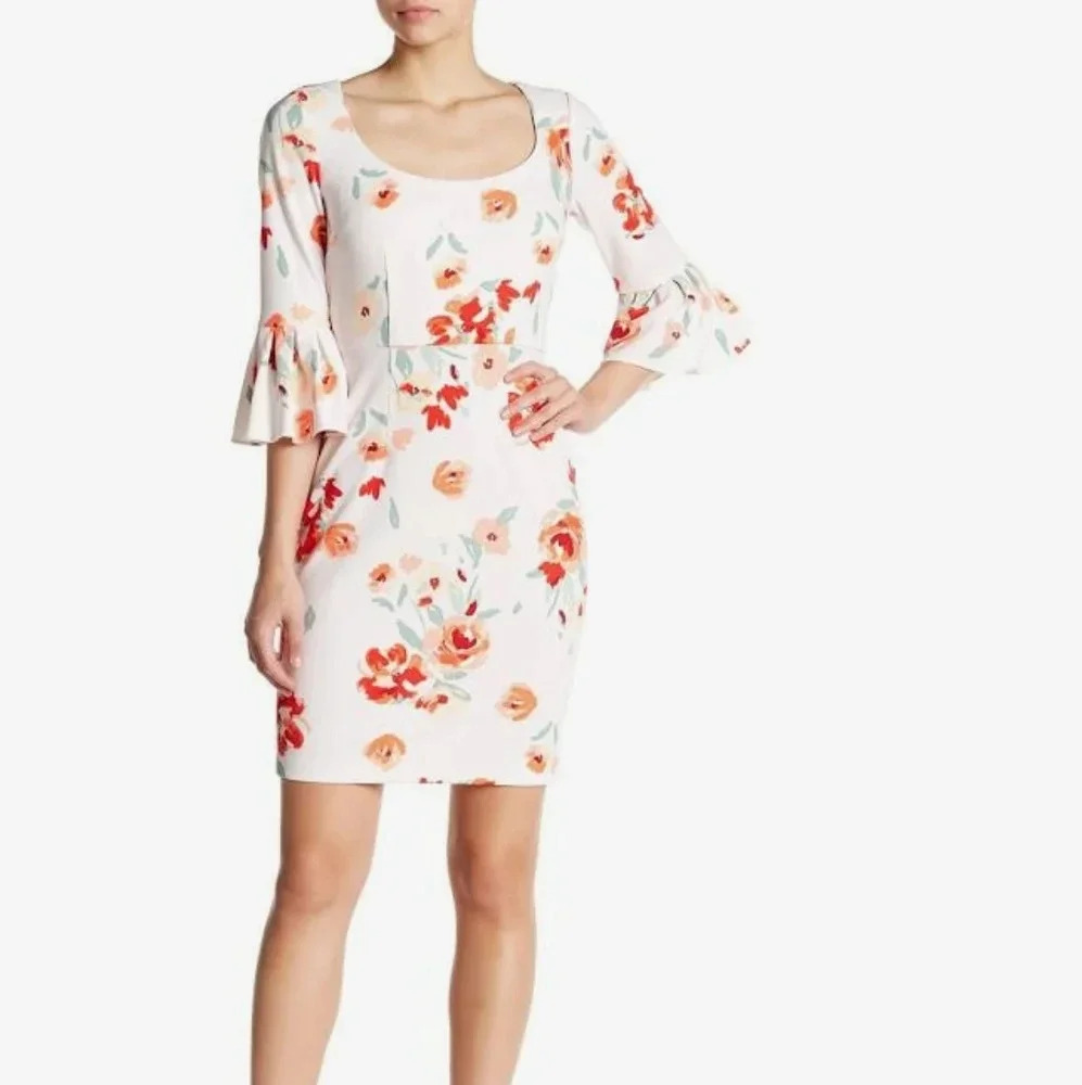 Donna Morgan Printed Crepe Dress